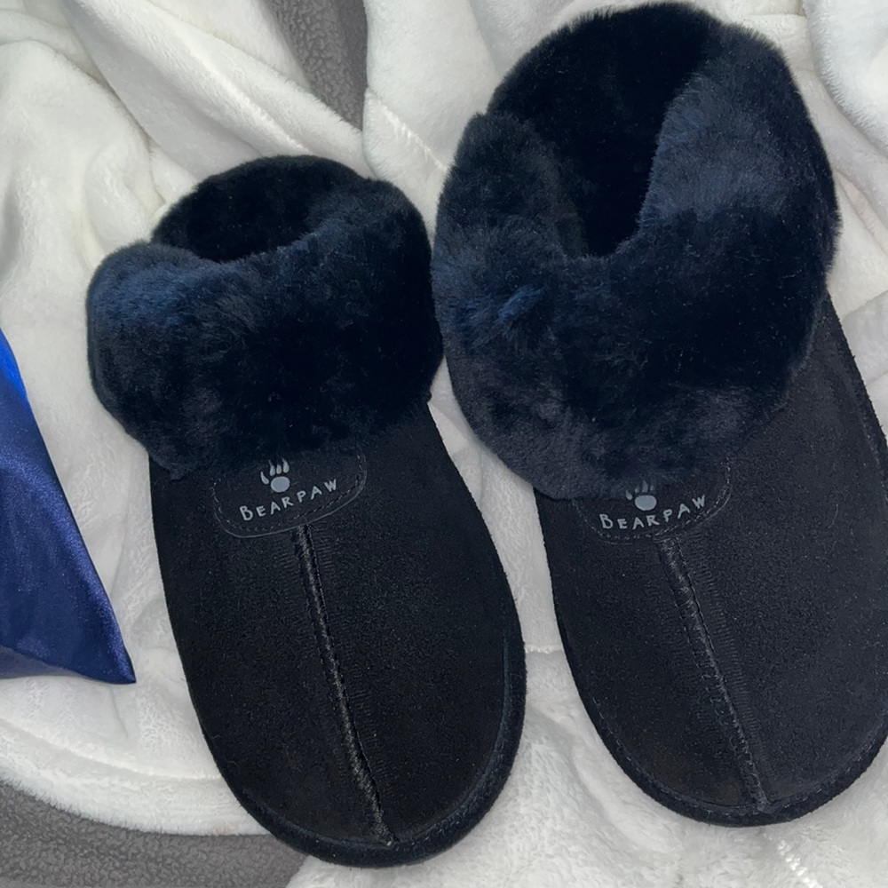 BearPaw Loki II Black Slippers